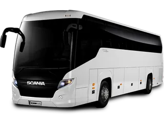 白色大巴实物车辆