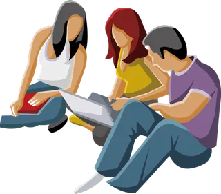 彩色矢量卡通商务团队人物 免抠