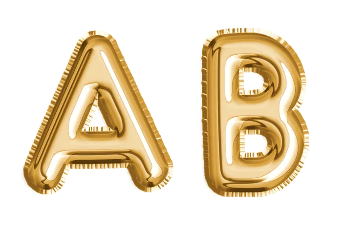 气球金色字母免扣元素-ABpsd模版下载