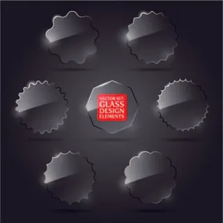 免抠玻璃质感标签