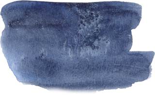 海军蓝金线水彩花卉素材