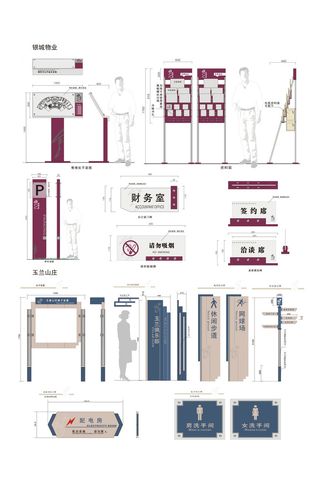简约标识设计小区标识导视牌