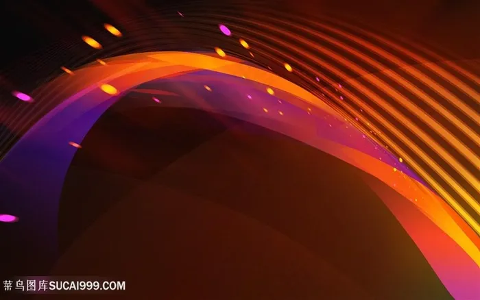 时尚炫彩曲线背景高清图