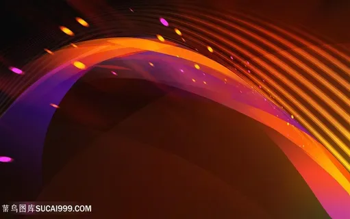 时尚炫彩曲线背景高清图