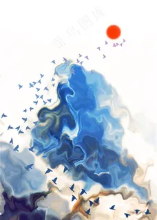 新中式风格写意山水画禅意水墨意境画 新中式风格写意山水画禅意水墨意境画