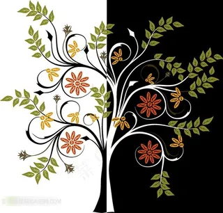 树花纹高清装饰画