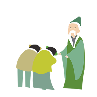 老先生学生卡通简笔少儿兴趣班