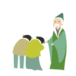 老先生学生卡通简笔少儿兴趣班