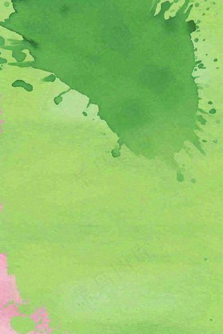 清新绿色纸张泼墨水墨纹理