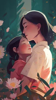 母亲 温馨 节日 爱护 温柔