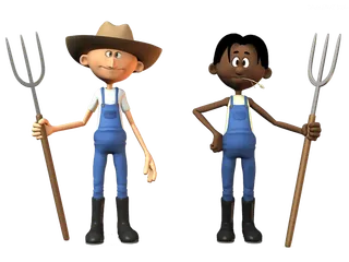 立体人物农业现代农业