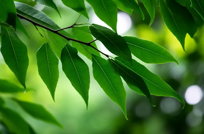一棵树的特写绿叶摄影图(4080x2688)