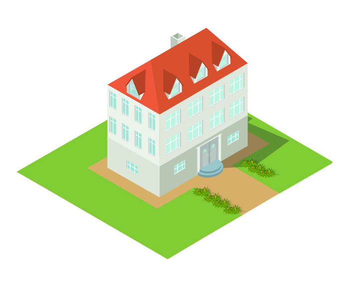 分析图素材图标集合景观建筑立面插画场景AI矢量图形设计