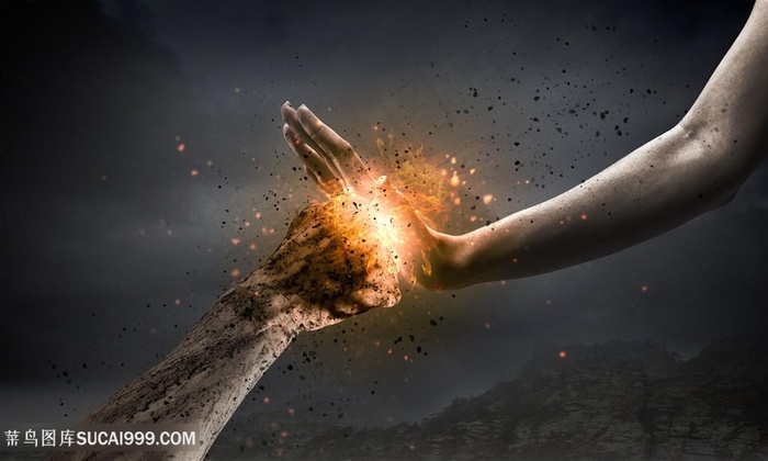 禁止手势与拳头创意高清图片