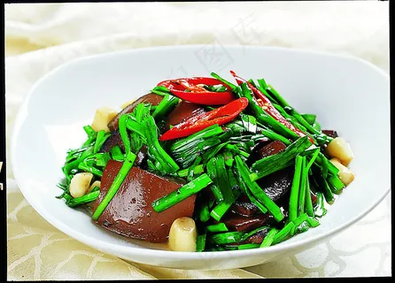 CXC00108血腐炒韭菜  CXC00108血腐炒韭菜