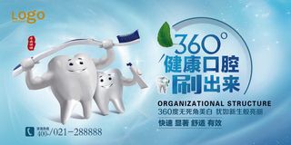 关爱牙齿口腔健康全国爱牙日展板