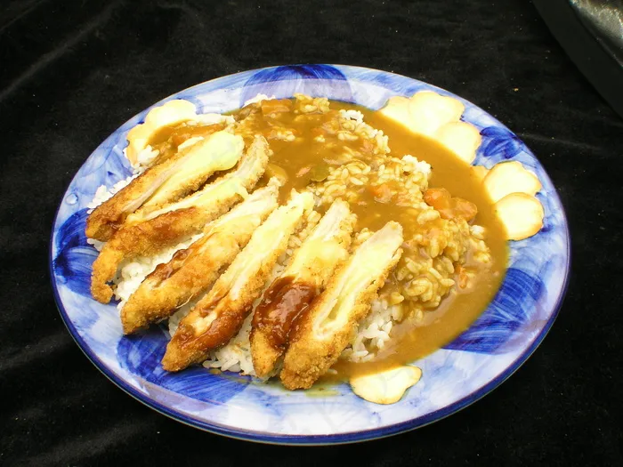 1215奶酪猪肉卷咖喱饭