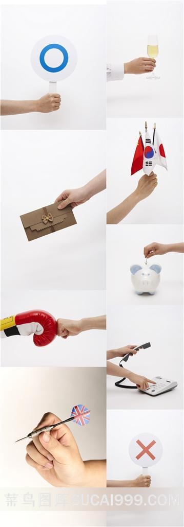 生活中各种手势特写