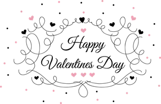 卡通简笔情人节