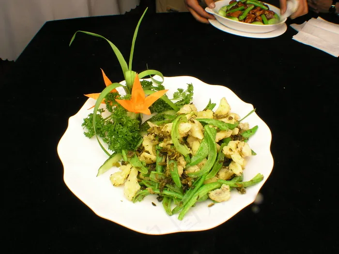 粤菜1358尖椒雪菜黄鱼脯jhbvc