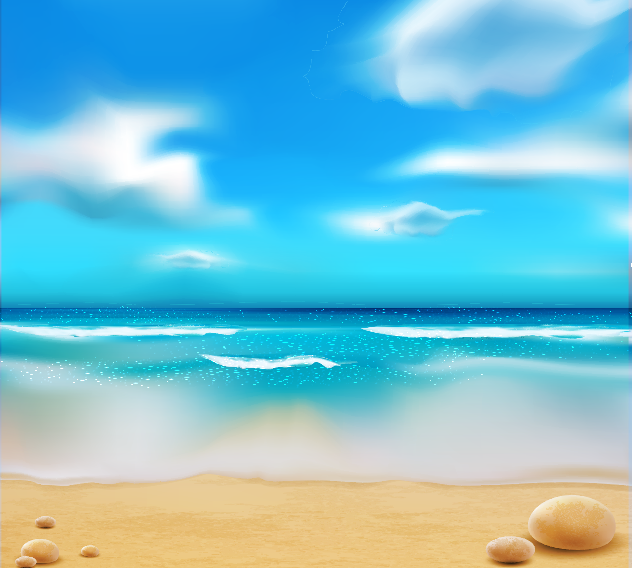 夏天海滩大海背景eps,ai矢量模版下载