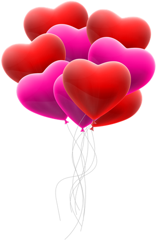 气球卡通玫红情人节