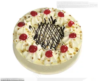 美味蛋糕-可口的白色蛋糕