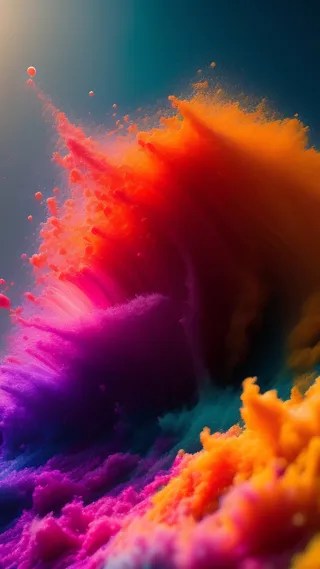 七彩喷溅色粉粒子高清壁纸