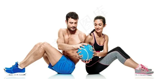 健身运动的男女大图