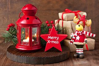 圣诞节圣诞装饰元素静物特写场景(89)