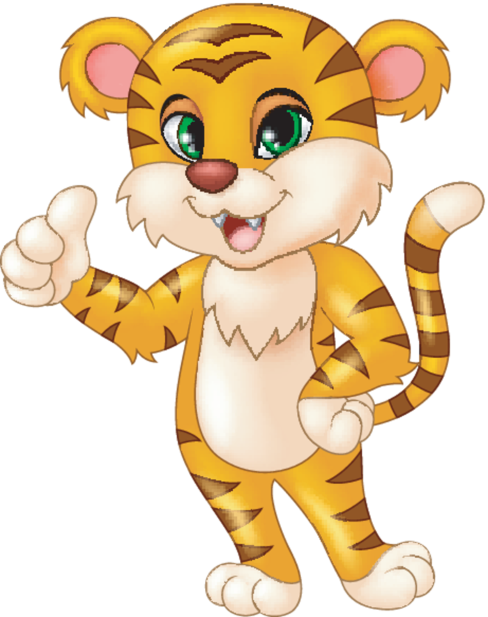 卡通小老虎PNG免抠插画素材可爱动物老虎插画贴图PNG免抠设计素材