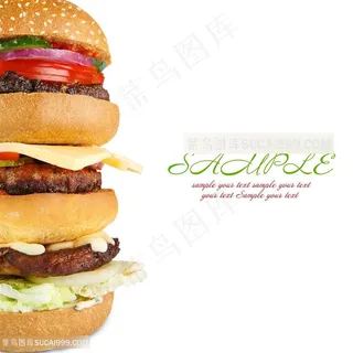 美味的汉堡宣传西餐图片