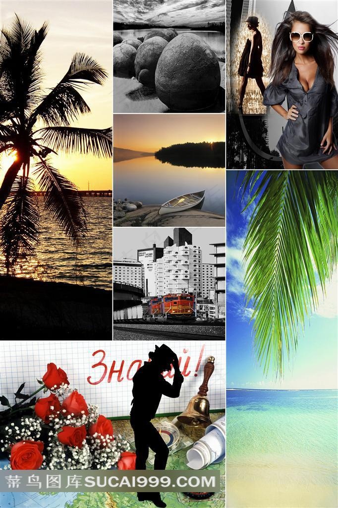 拼图装饰画素材