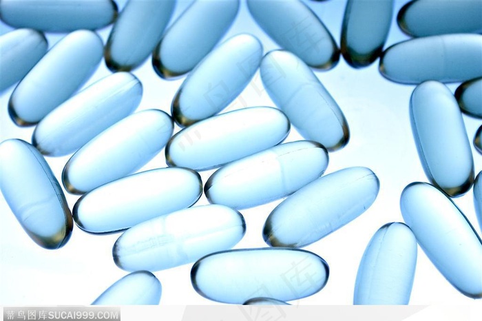 医学药品-蓝色的药丸