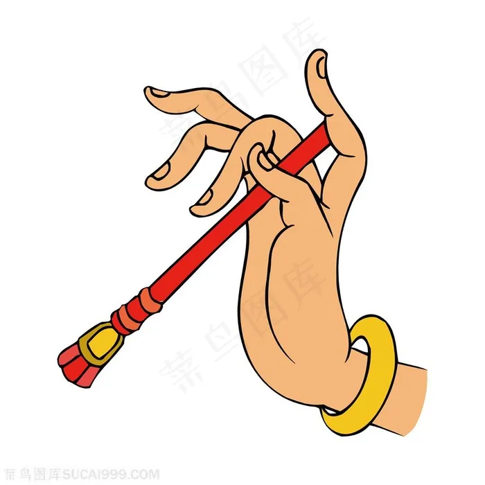 佛手png矢量右手拿着指棍图片