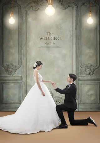 现代韩式结婚婚礼背景