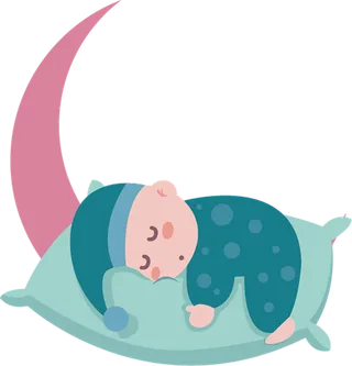 睡觉孩子卡通
