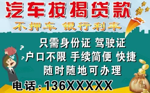 汽车贷款海报