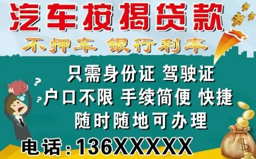 汽车贷款海报
