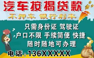 汽车贷款海报
