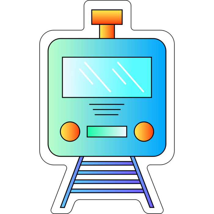 彩色火车头图标