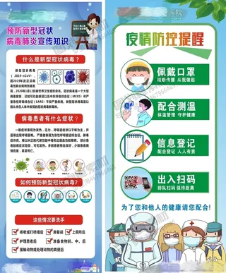 德尔塔病毒 疫情防控新冠肺炎疫苗健康海报x展板架psd设计cdr素材