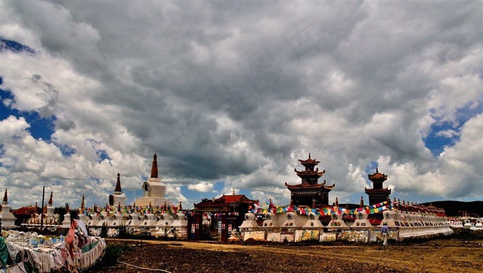 四川瓦切塔林风景素材图
