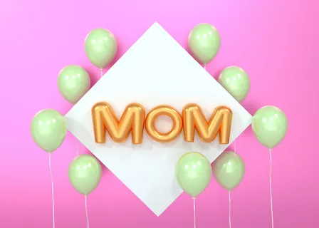 粉色气球母亲节素材