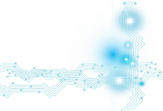 蓝色电路蓝色光芒点科技kv主视觉