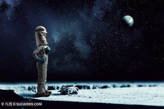 高清图片可爱的孩子宇航员