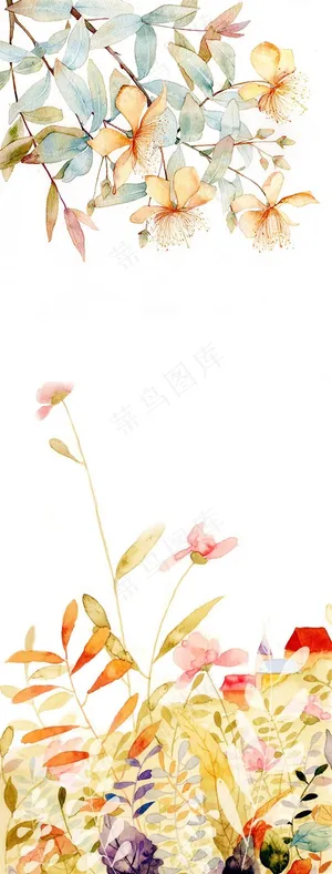 水彩风格花草绘画 水彩风格花草绘画