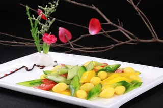 青瓜彩椒炒银杏 (4)