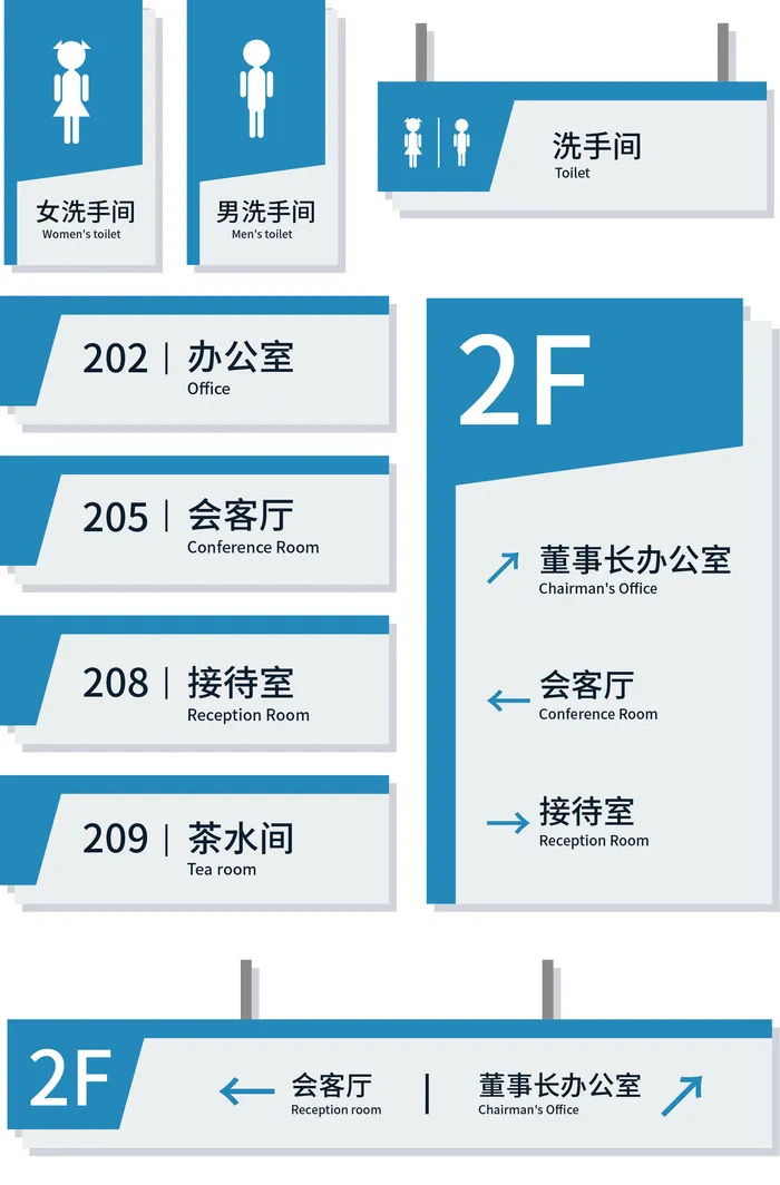 导视牌标识牌指示牌指引牌ai矢量模版下载