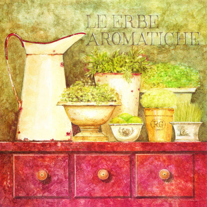 唯美花卉植物花瓶艺术油画